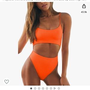 Orange One-Piece Cut Out